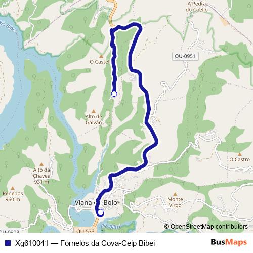 Xg610041 bus Line Map