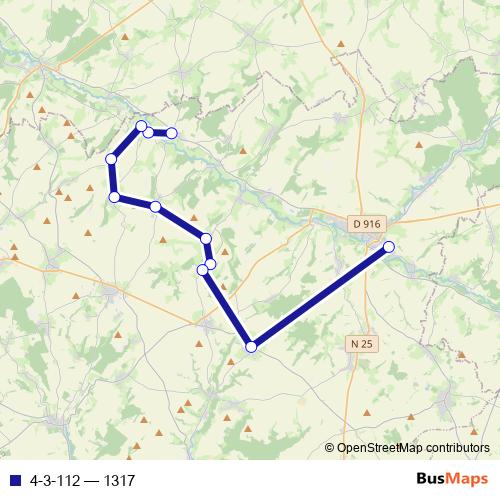 4-3-112 bus Line Map