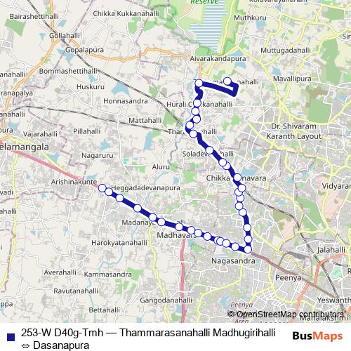 253-W D40g-Tmh bus Line Map