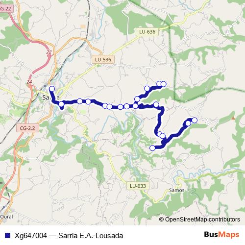 Xg647004 bus Line Map