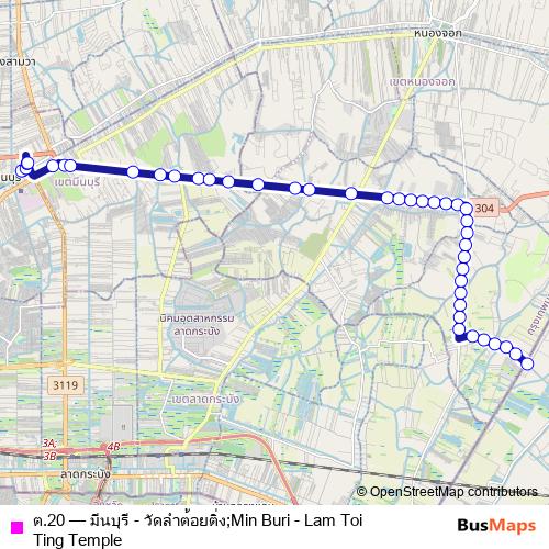 ต.20 bus Line Map
