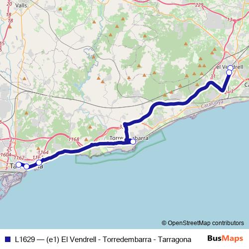 L1629 bus Line Map