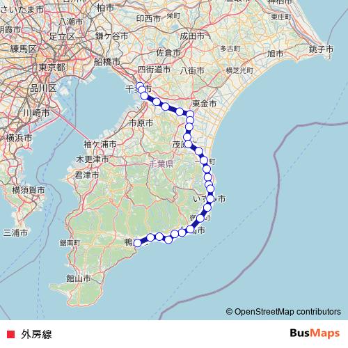 外房線 rail Line Map