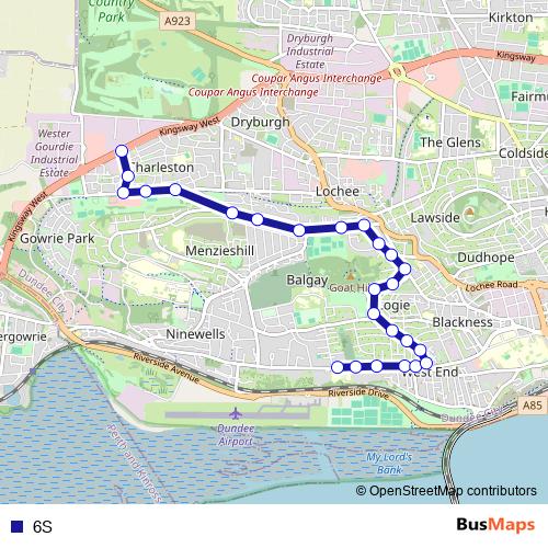 6S bus Line Map