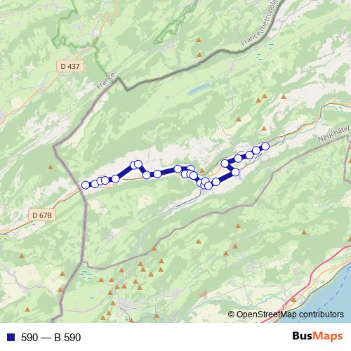 590 bus Line Map