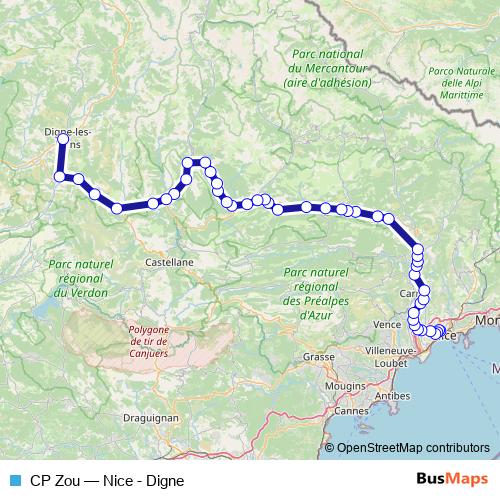 CP Zou rail Line Map