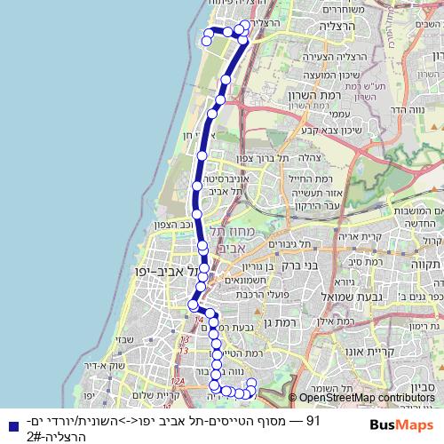 91 bus Line Map