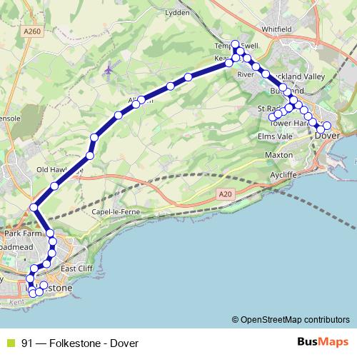 91 bus Line Map