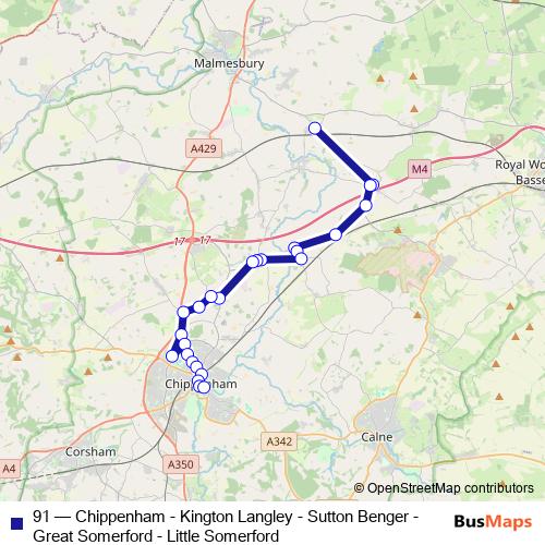 91 bus Line Map