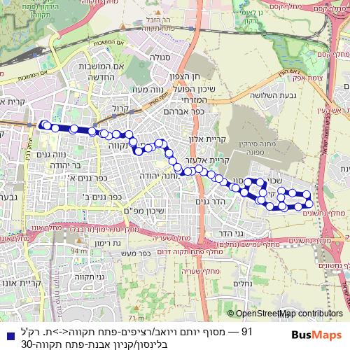 91 bus Line Map