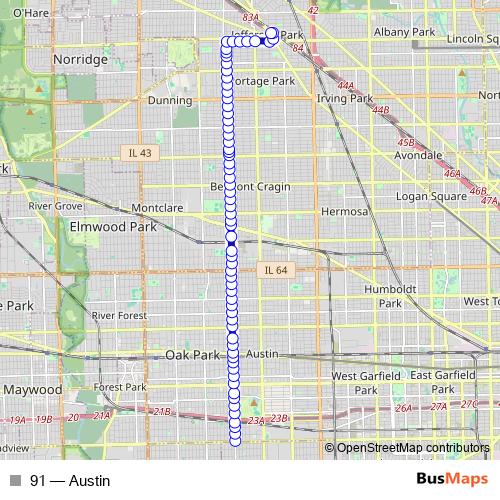 91 bus Line Map