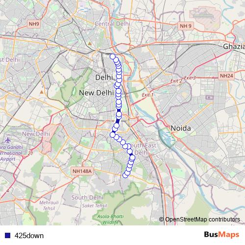 425down bus Line Map
