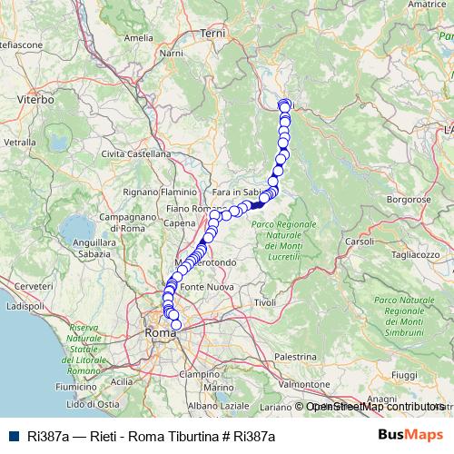 Ri387a bus Line Map