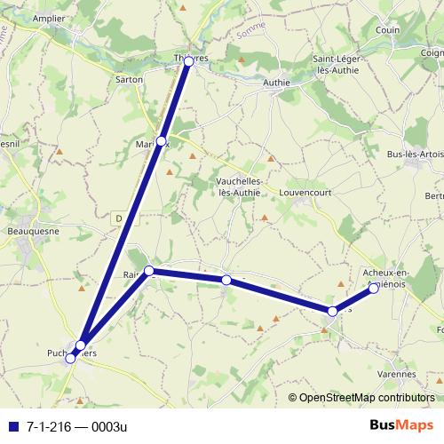 7-1-216 bus Line Map