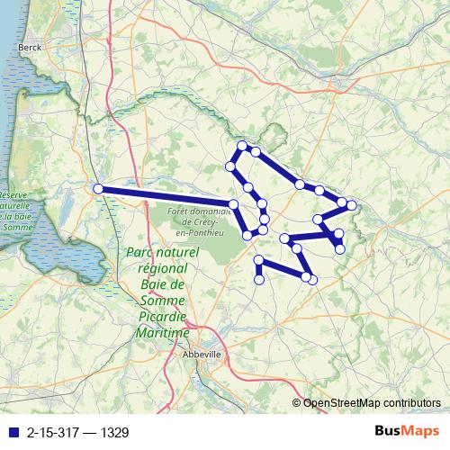 2-15-317 bus Line Map