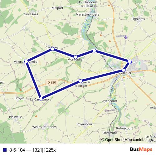 8-6-104 bus Line Map