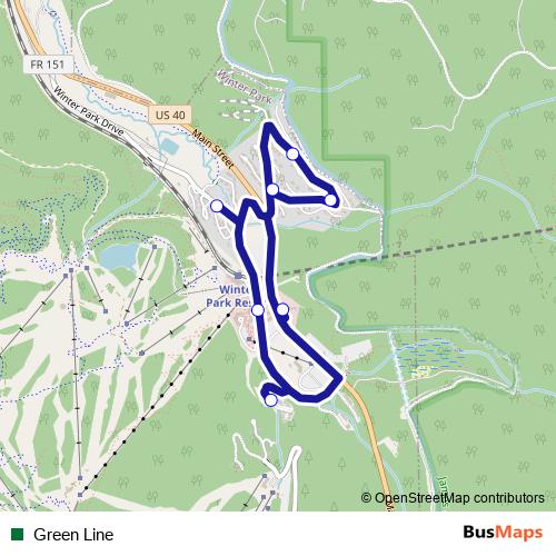 Green Line bus Line Map