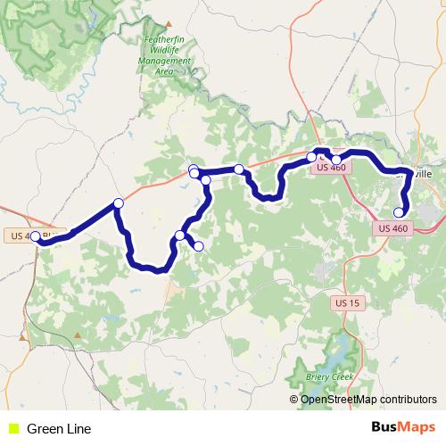 Green Line bus Line Map