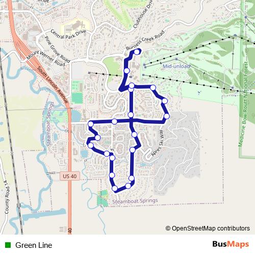 Green Line bus Line Map