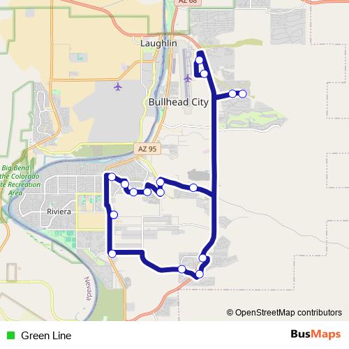 Green Line bus Line Map