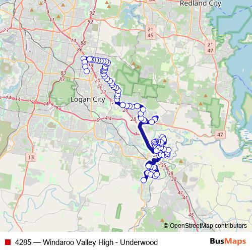 4285 bus Line Map