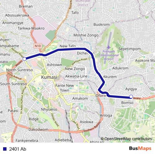 2401 Ab bus Line Map