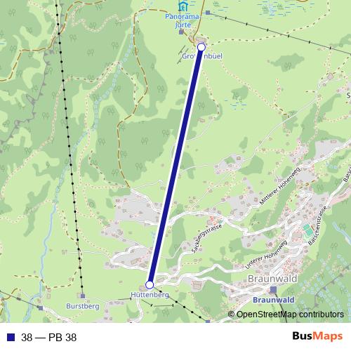 38 cable-car Line Map