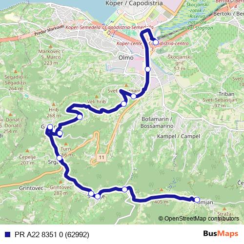 PR A22 8351 0 (62992) bus Line Map
