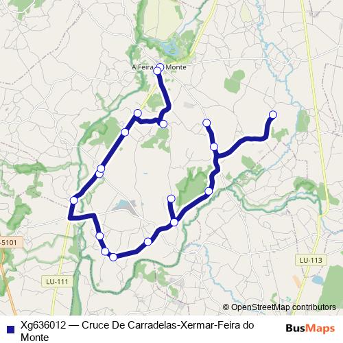 Xg636012 bus Line Map