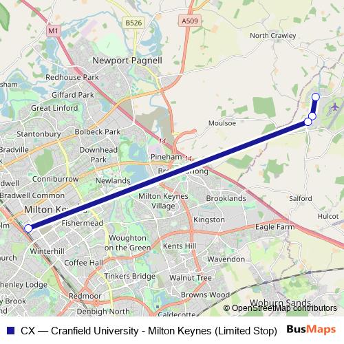 CX bus Line Map