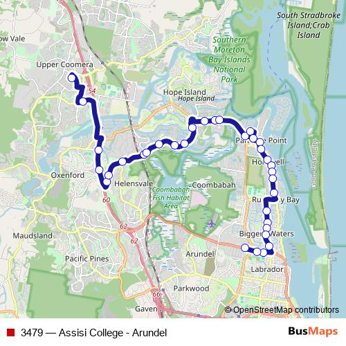 3479 bus Line Map