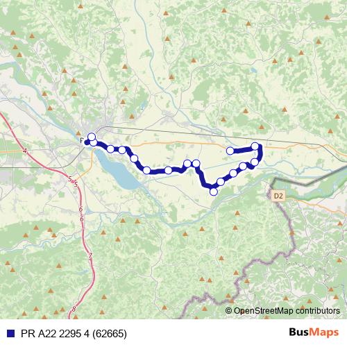 PR A22 2295 4 (62665) bus Line Map