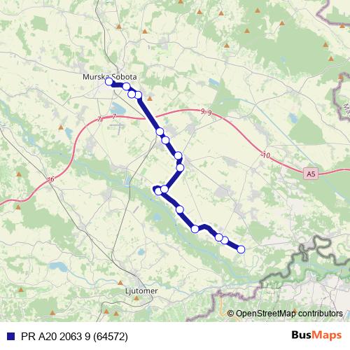 PR A20 2063 9 (64572) bus Line Map