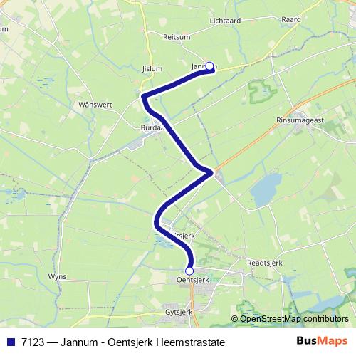 7123 bus Line Map