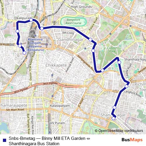 Snbs-Bmetag bus Line Map