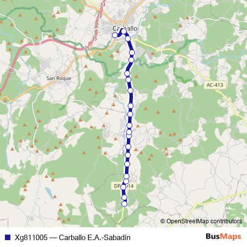 Xg811005 bus Line Map