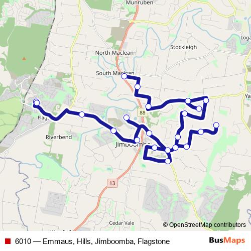 6010 bus Line Map