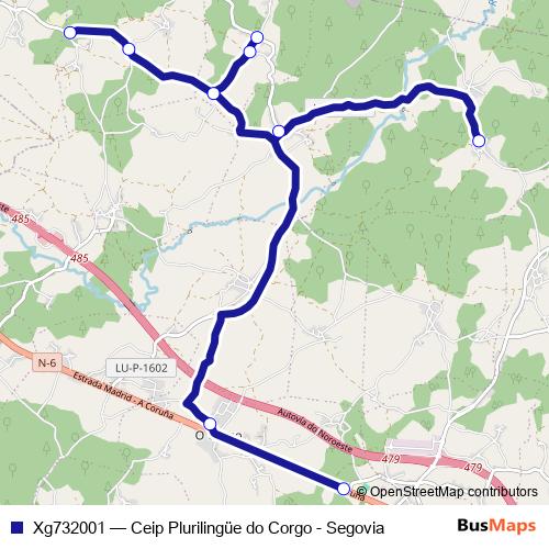 Xg732001 bus Line Map