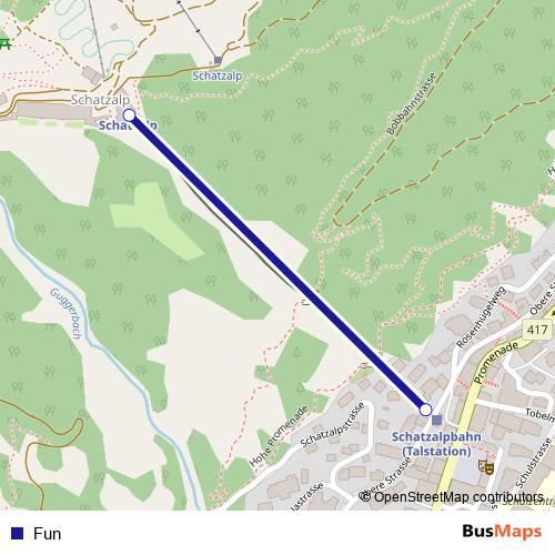 Fun funicular Line Map