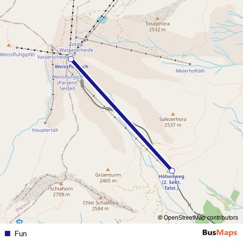 Fun funicular Line Map
