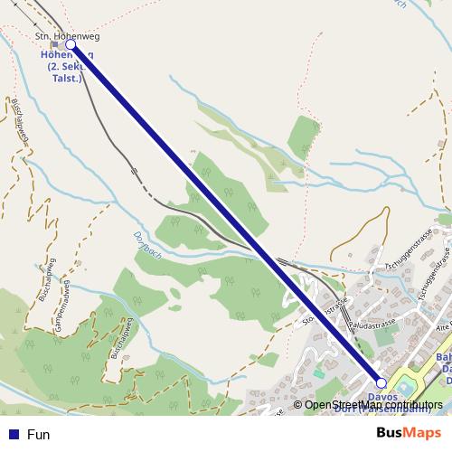 Fun funicular Line Map