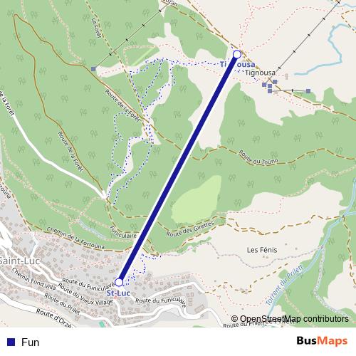 Fun funicular Line Map
