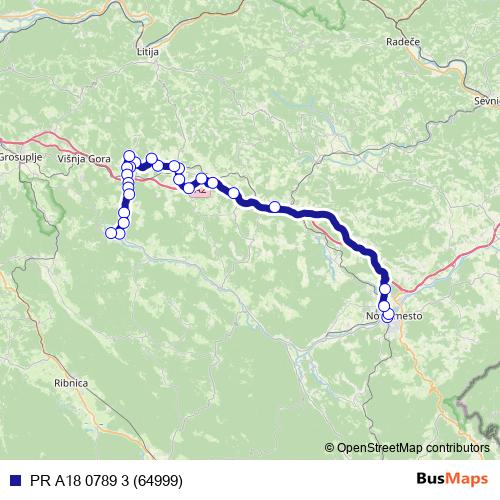 PR A18 0789 3 (64999) bus Line Map