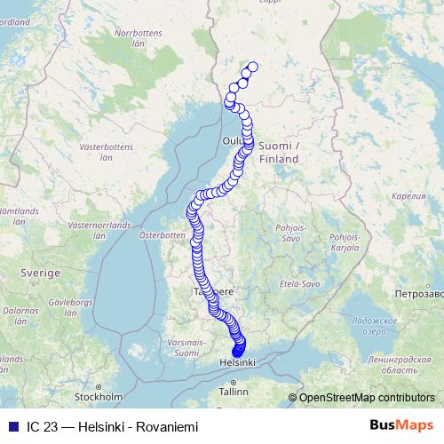 IC 23 rail Line Map