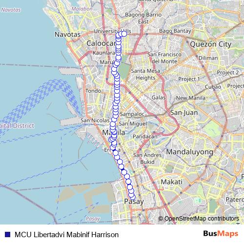 MCU Libertadvi Mabinif Harrison bus Line Map