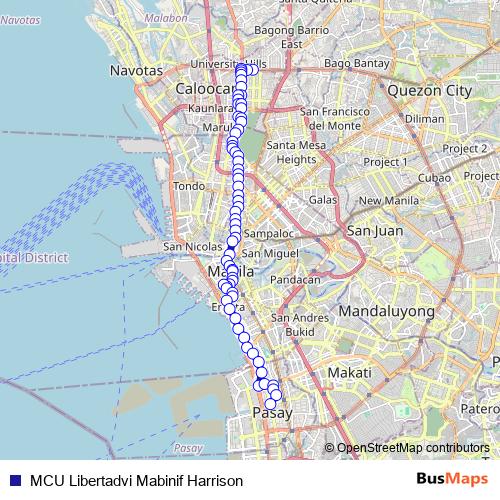 MCU Libertadvi Mabinif Harrison bus Line Map