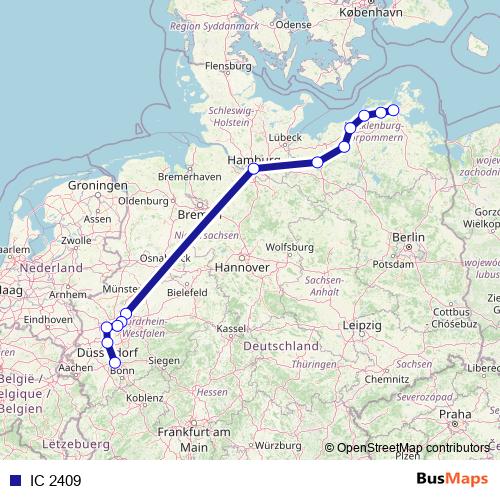 IC 2409 rail Line Map