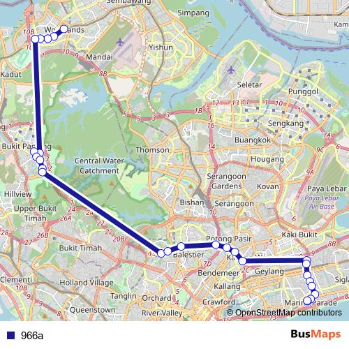 966a bus Line Map