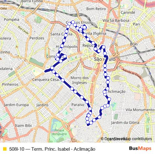 508l-10 bus Line Map