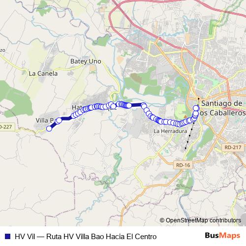 HV Vil bus Line Map